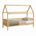 Lit cabane enfant en pin massif naturel 90 x 190 cm