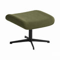 Repose-pieds pivotant rectangulaire arrondi vert en velours de polyester avec piètement en acier 58 x 42 x 42 cm
