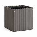 Jardinière carrée gris anthracite en composite WPC 40 x 40 x 40 cm