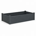 Jardinière surélevée rectangulaire anthracite en acier galvanisé 240 x 120 x 60 cm