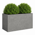 Jardinière rectangulaire gris béton fibré 100 x 40 x 50 cm