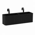Jardinière de balcon à suspendre noire en PP rectangulaire 50 x 18 x 18 cm